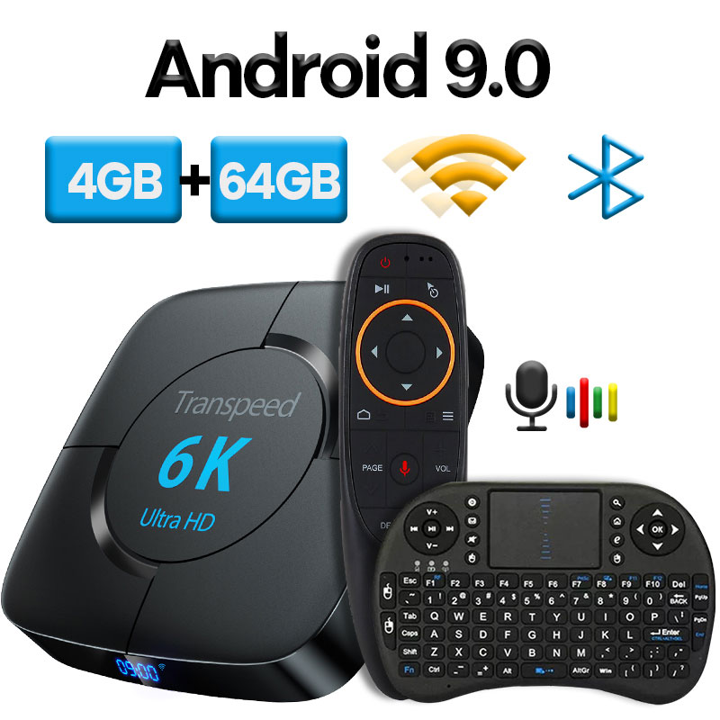 TV Box Google Voice Assistant Youtube 6K 3D Wifi