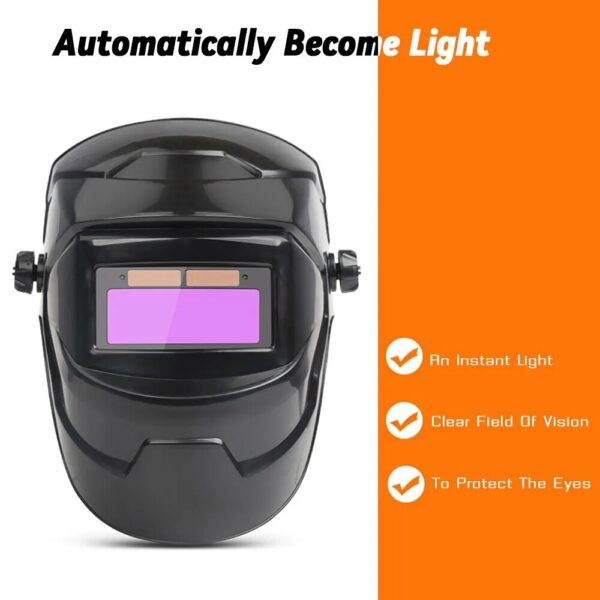 Welding Helmet Welder Mask Chameleon Large View True Color Solar Power Auto Darkening