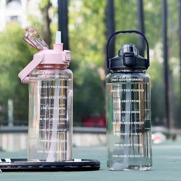 2 Litters Straw Plastic Water Bottle