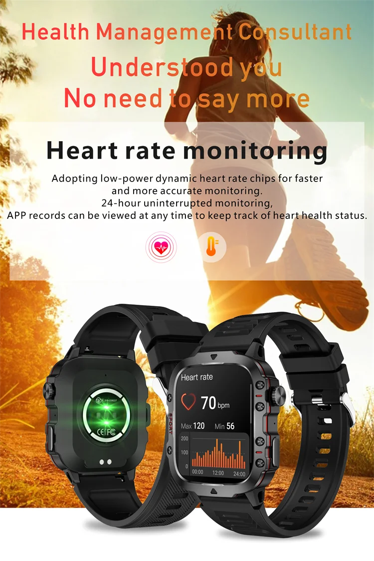 For Huawei Xiaomi 1.96 Inch Screen Smart Watch Mens Bluetooth Call 420 MAh Sport Waterproof Heartrate Blood Oxygen SmartWatch