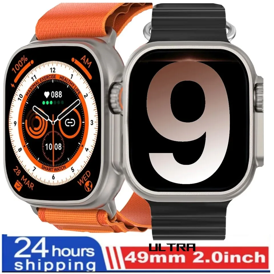 2024 new Smart Watch 9 ultra Pro MAX Gen 2 49mm Amoled Screen Smartwatch High Refresh Rate Wireless Charging Men Women For Sport