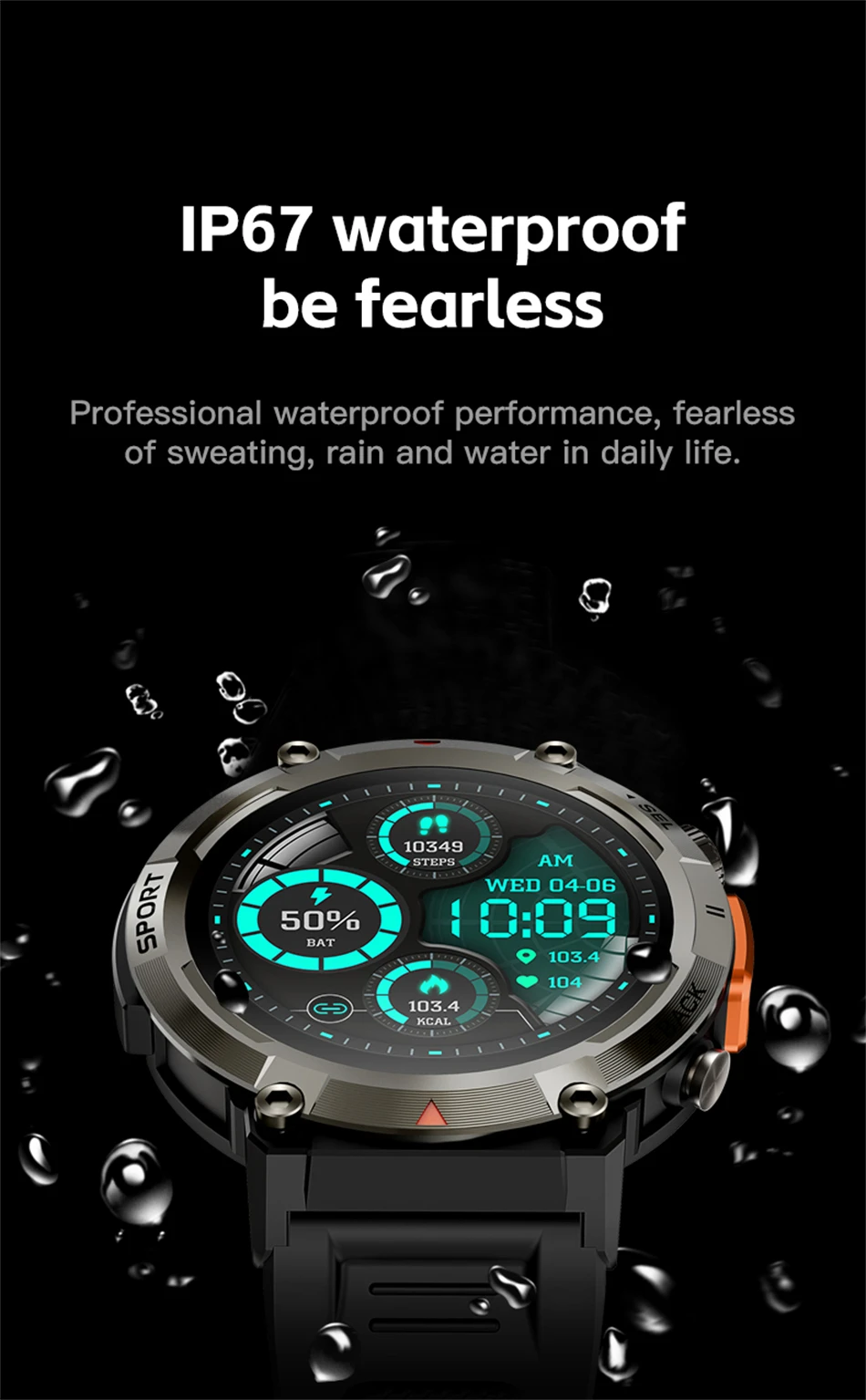 2024 New Smart Watch Men Military Sports Fitness Tracker Blood Pressure Waterproof Watches Bluetooth Call Smartwatch For Woman