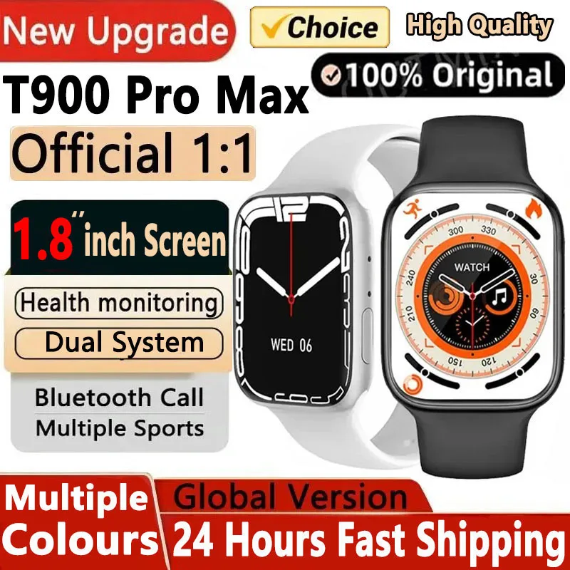 2024 New Smart Watch T900 Pro Max Series8 Smartwatch 1.8inch Bluetooth Call Heart Rate Women Men Series 8 Smartwatch PK X8 Max