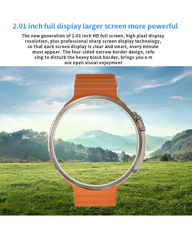 Round Smart Watch Ultra 9 Bluetooth Phone Call SmartWatch Wireless Charger Infinite Screen Sport Smart Bracelet PK Z78ultra Kd56