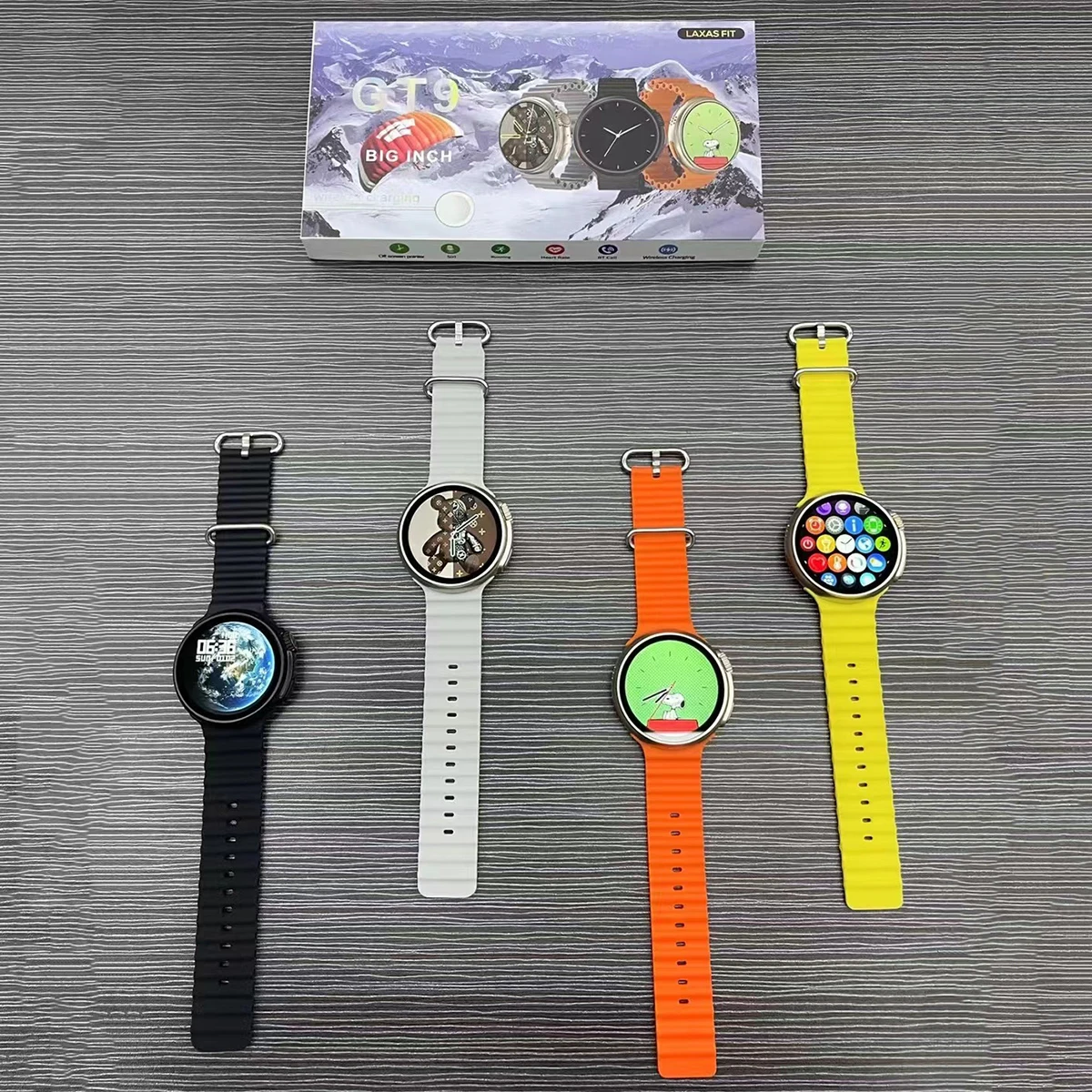 Round Smart Watch Ultra 9 Bluetooth Phone Call SmartWatch Wireless Charger Infinite Screen Sport Smart Bracelet PK Z78ultra Kd56