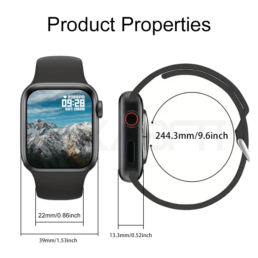 New S9 Max Smart watch Bluetooth Voice Call 100+ Sports Mode Music Playback Man Woman Smart watch Gift