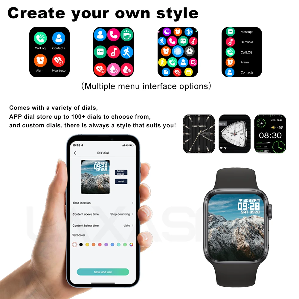 New S9 Max Smart watch Bluetooth Voice Call 100+ Sports Mode Music Playback Man Woman Smart watch Gift