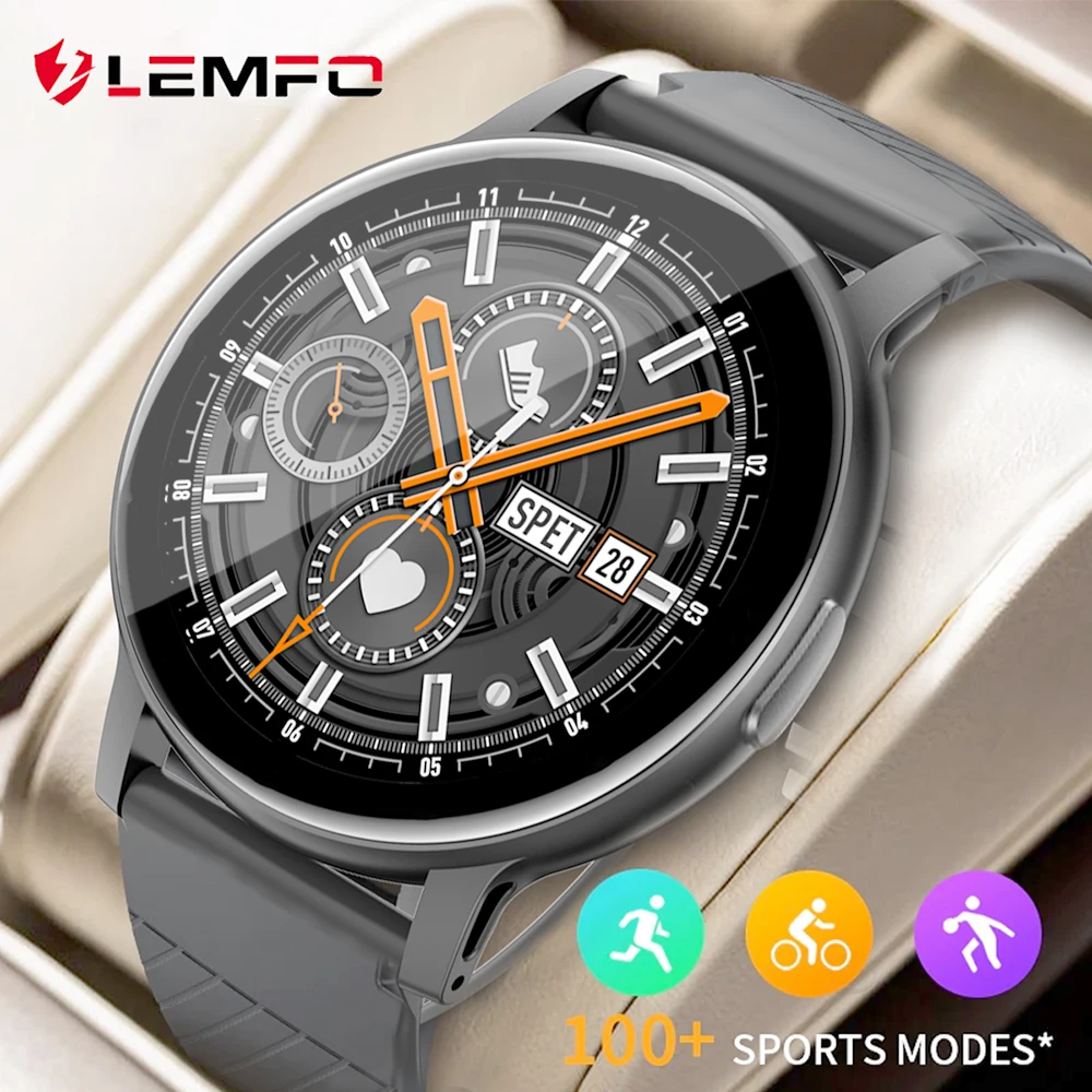 LEMFO S100 smart watch Waterproof Heart Rate Blood Oxygen Sleep Monitor Fitness Tracker Voice Assistant watches for men