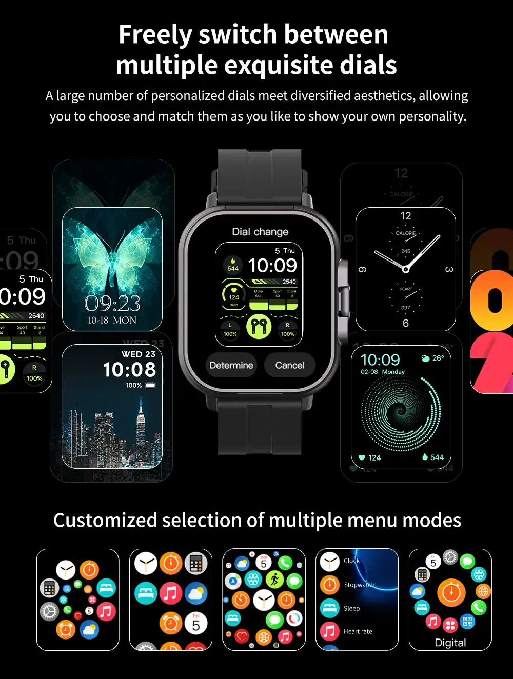 New D8 Smartwatch Men and women 2-in-1 Wireless Bluetooth headset Multi-functional connectivity mobile fitness sports smartwatch New D8 Smartwatch Men and women 2-in-1 Wireless Bluetooth headset Multi-functional connectivity mobile fitness sports smartwatch