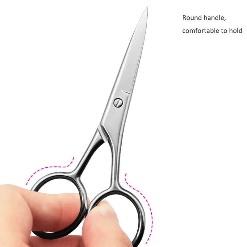 4 Pieces Beard Trimming Scissors Set, Grooming Scissors for Men Mustache Beard Comb Beard Trimmer Scissor Kit with Storage Bag
