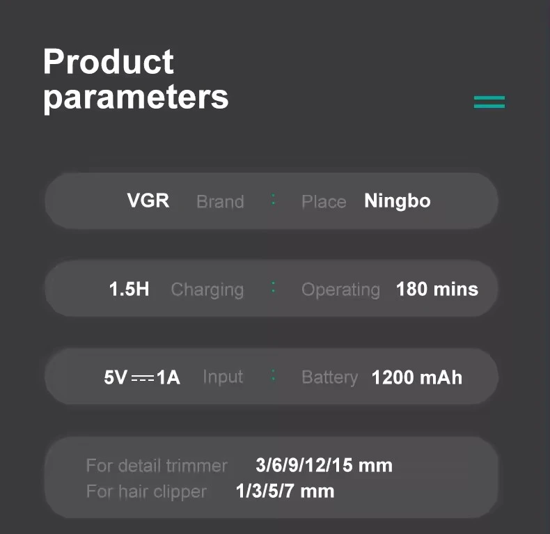 VGR Hair Trimmer 8 in 1 Beard Shaver Vintage Nose Body Trimmer Digital Display Set Professional Men's Grooming Kit for Men V-110