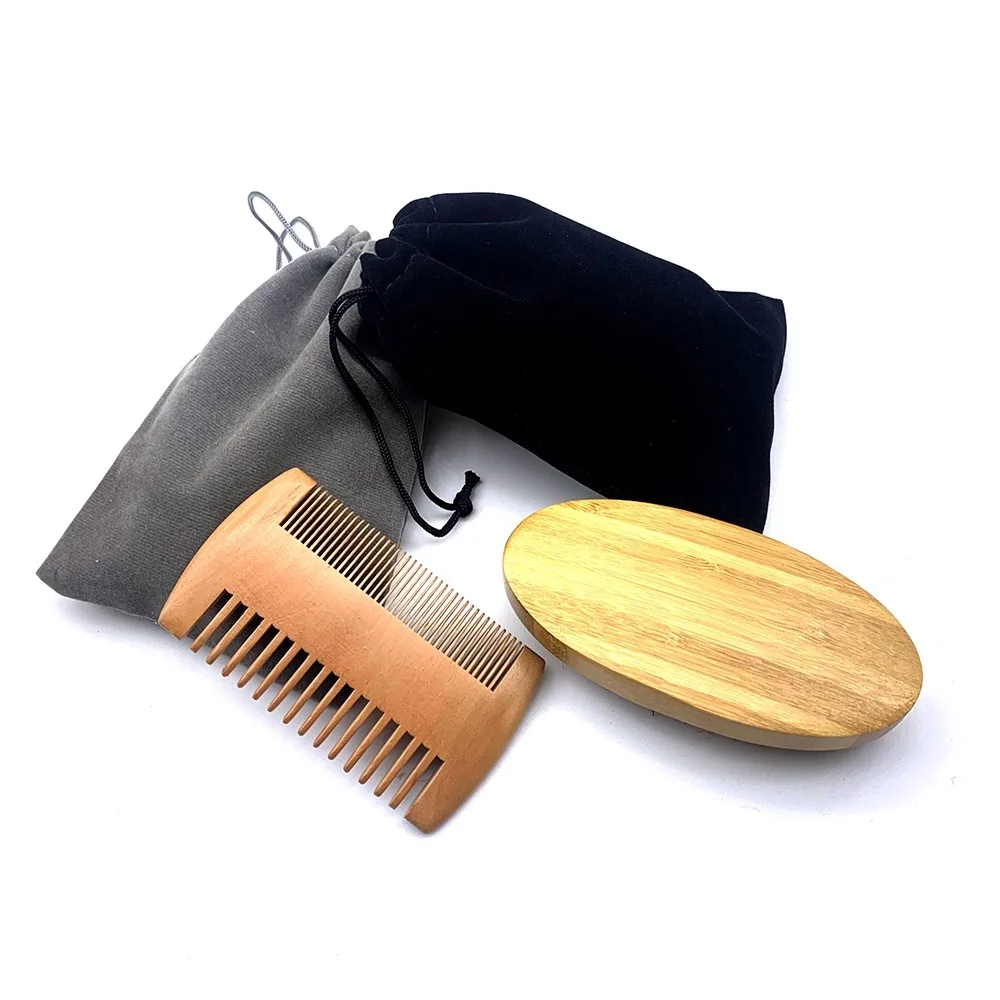 Natural Boar Bristle Beard Brush For Men Bamboo Face Massage That Works Wonders To Comb Beards and Mustache Drop shipping