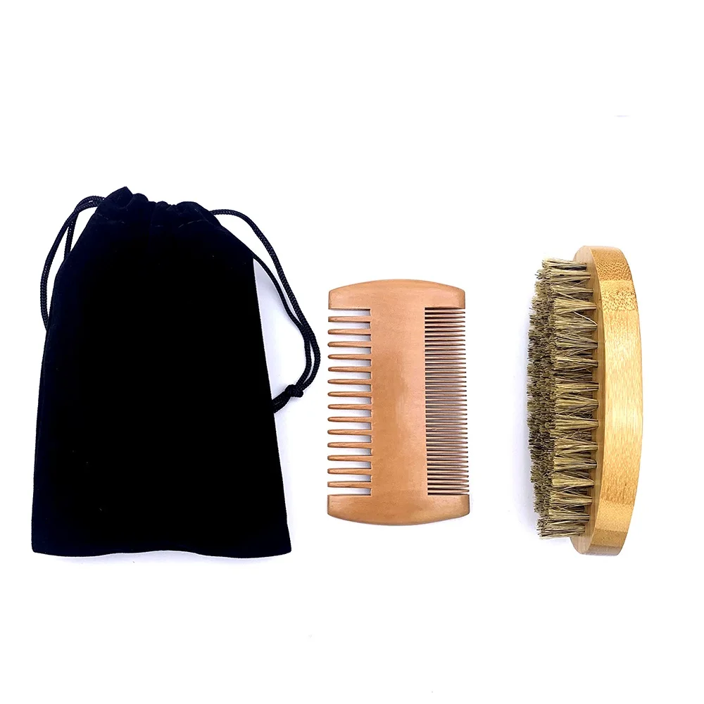 Natural Boar Bristle Beard Brush For Men Bamboo Face Massage That Works Wonders To Comb Beards and Mustache Drop shipping Natural Boar Bristle Beard Brush For Men Bamboo Face Massage That Works Wonders To Comb Beards and Mustache Drop shipping