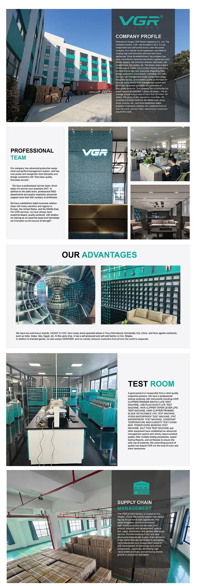 VGR V-971 Beard Trimmer Barber Clipper Cordless Professional Rechargeable Hair Trimmer for Men Fireplaces and Stoves Accesories