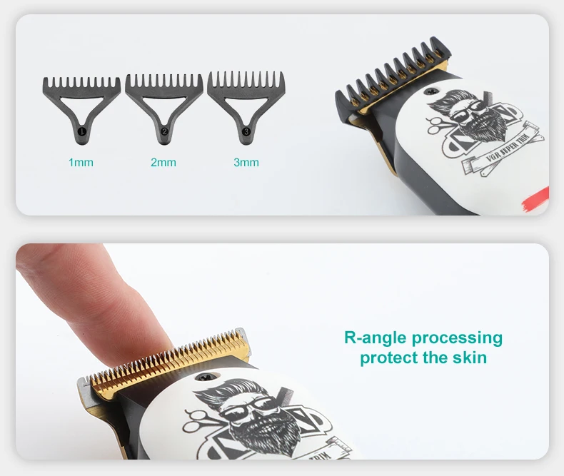 VGR V-971 Beard Trimmer Barber Clipper Cordless Professional Rechargeable Hair Trimmer for Men Fireplaces and Stoves Accesories