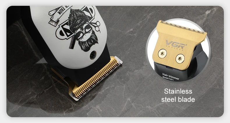 VGR V-971 Beard Trimmer Barber Clipper Cordless Professional Rechargeable Hair Trimmer for Men Fireplaces and Stoves Accesories