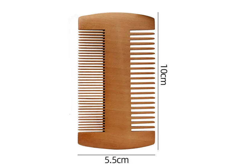 Professional Soft Boar Bristle Wood Beard Brush Hairdresser Shaving Brush Comb Men Mustache Comb Kit With Gift Bag Hair Comb Set