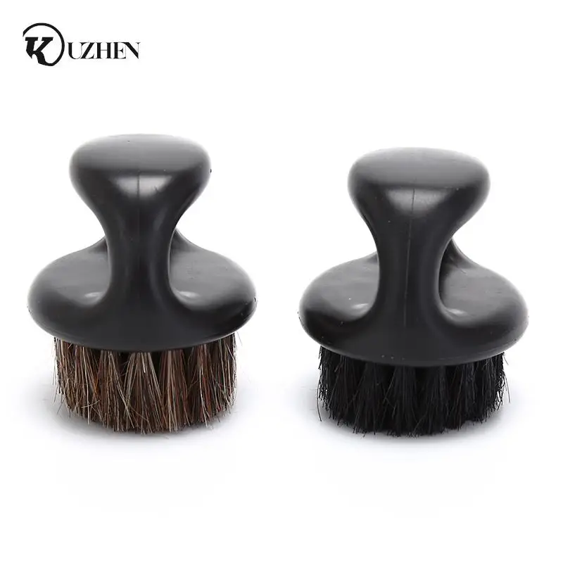 Hair Brush Bristle Ring Beard Brush Men Shaving Brush Portable Barber Beard Brushes Mustache Tools Facial Beard Cleaning