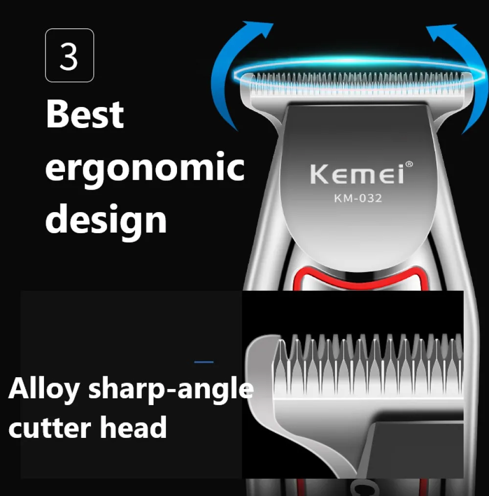 Kemei Professional Hair Trimmer Electric Beard Trimmer For Men Hair Clipper Hair Cutter Machine Haircut Grooming Kit KM-032 Kemei Professional Hair Trimmer Electric Beard Trimmer For Men Hair Clipper Hair Cutter Machine Haircut Grooming Kit KM-032