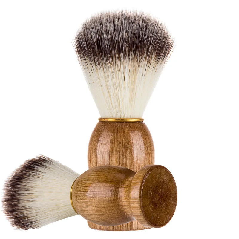 Natural Badger Hair Men’s Shaving Brush Barber Salon Men Facial Beard Cleaning Appliance Shave Tool Razor Brush with Wood Handle