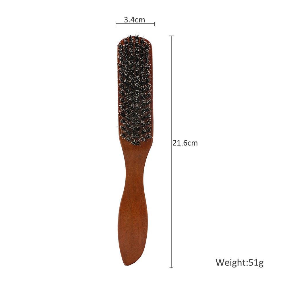 Wood Handle Boar Bristle Beard Brush Shaving Tool Hair Brush Wooden Curved Men Beard Shaving Brush Hair Stylist Mustache Brushes