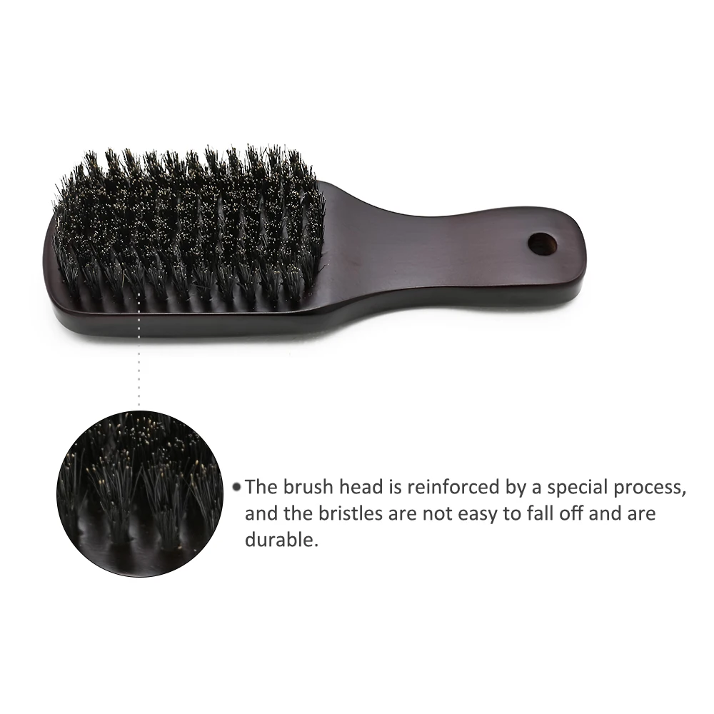 Wood Handle Boar Bristle Beard Brush Shaving Tool Hair Brush Wooden Curved Men Beard Shaving Brush Hair Stylist Mustache Brushes