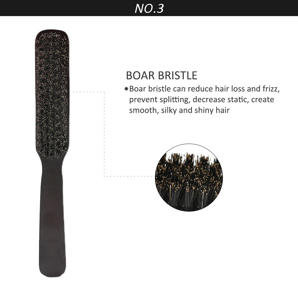 Wood Handle Boar Bristle Beard Brush Shaving Tool Hair Brush Wooden Curved Men Beard Shaving Brush Hair Stylist Mustache Brushes