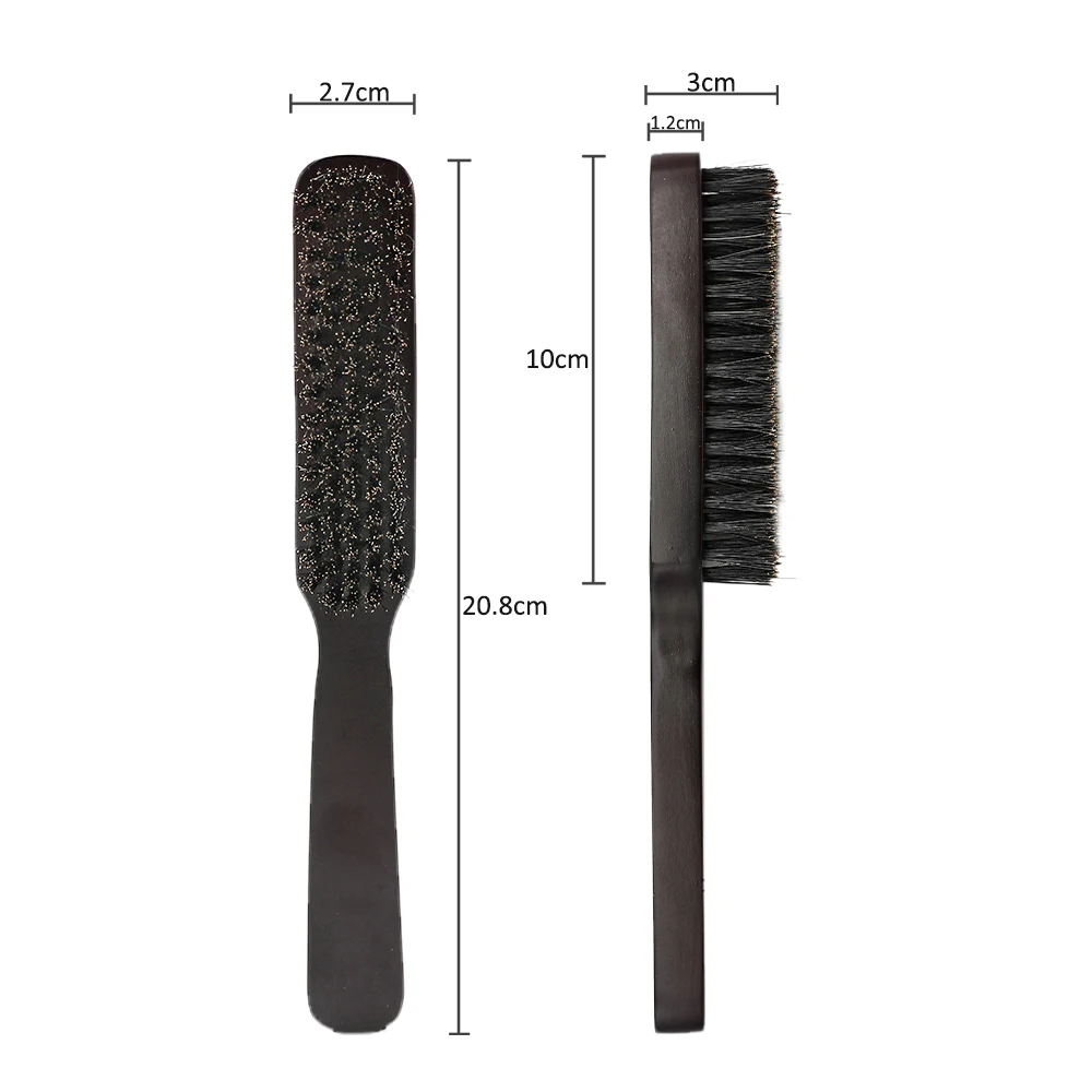 Wood Handle Boar Bristle Beard Brush Shaving Tool Hair Brush Wooden Curved Men Beard Shaving Brush Hair Stylist Mustache Brushes