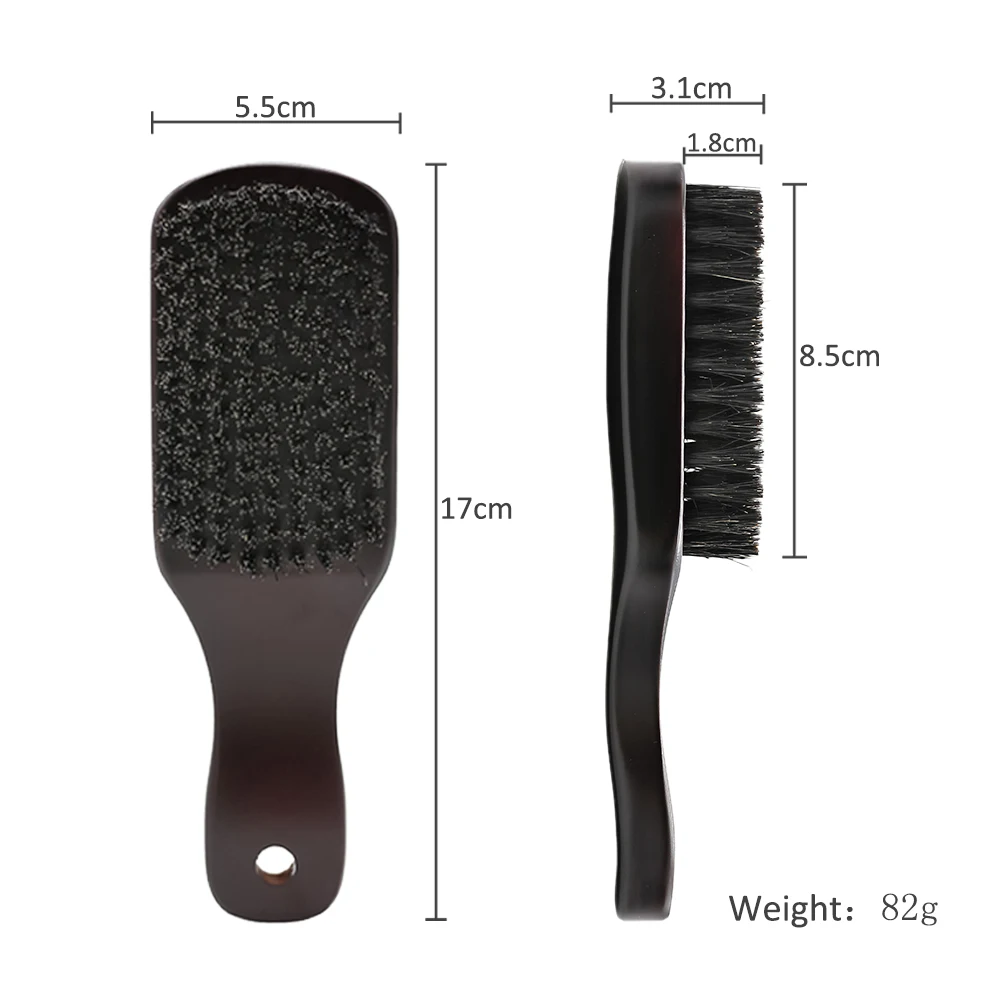 Wood Handle Boar Bristle Beard Brush Shaving Tool Hair Brush Wooden Curved Men Beard Shaving Brush Hair Stylist Mustache Brushes