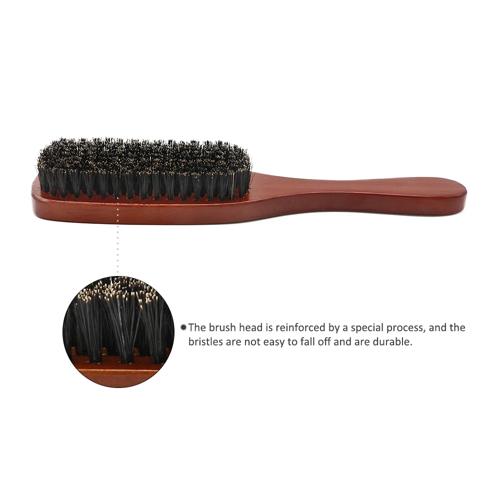 Wood Handle Boar Bristle Beard Brush Shaving Tool Hair Brush Wooden Curved Men Beard Shaving Brush Hair Stylist Mustache Brushes