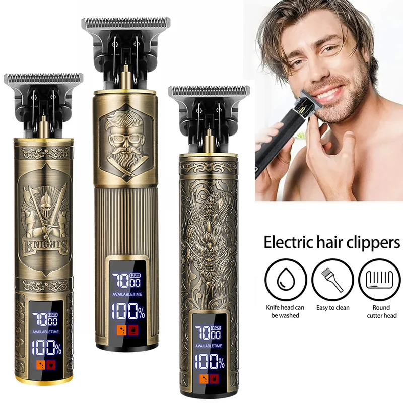 Vintage Hair Cutting Machine For Men T9 Electric Hair Clippers Hair Cutting Machine Kit Beard Trimmer Body Hair Beard Shaving