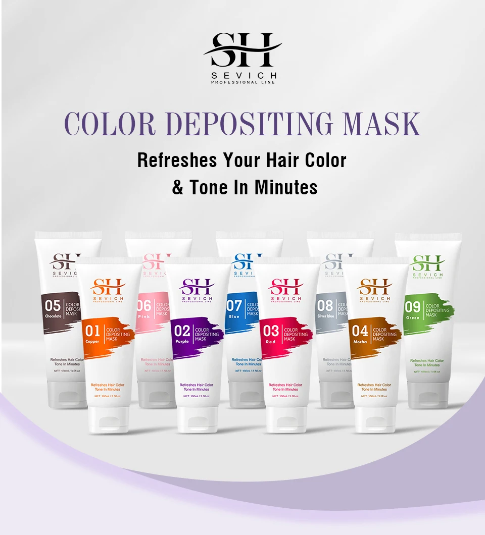 Sevich 9 colors Fashion 15 daysTemporary Hair Dye Mask Mild Formula Diy 5-Minute Coloring Easy Wash Plant Dyeing Hair Mask 100ML