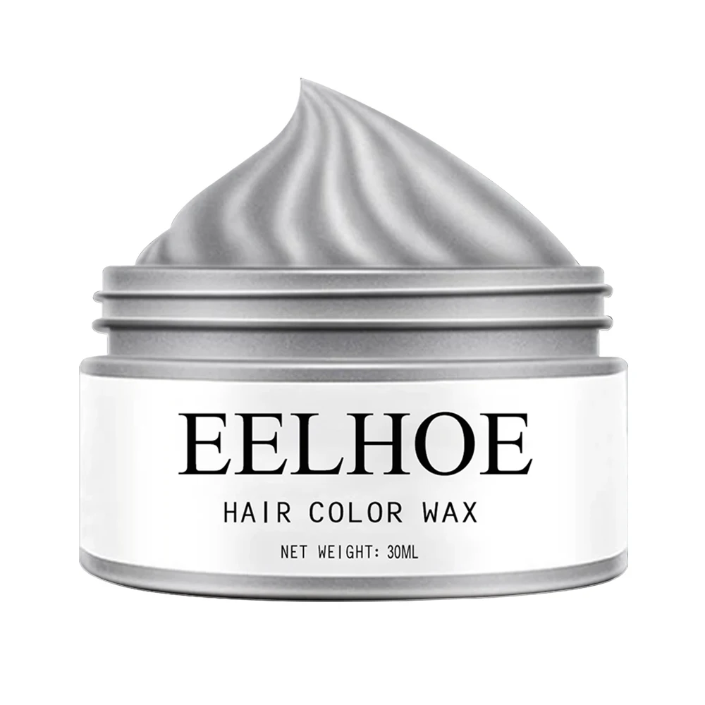 Color Hair Wax Styling Pomade Silver Grandma Grey Disposable Natural Hair Strong Gel Cream Hair Dye for Women Men Purple