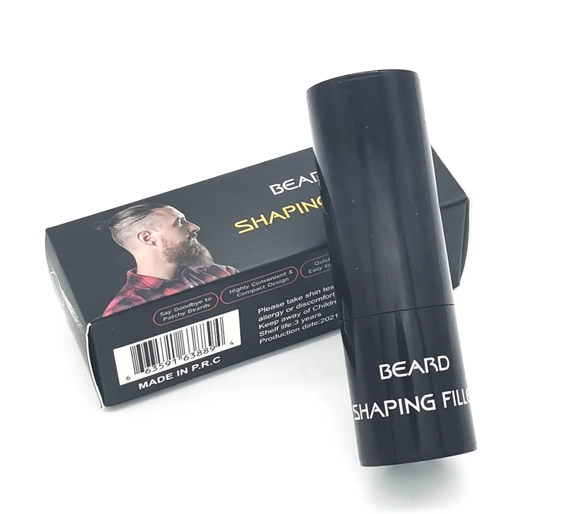 Men Beard Filling Stick Repair Stamp Hair Filler Powder Men Hair Enhance Pen Facial Hair Color Filler Pencil Hair Growth Product