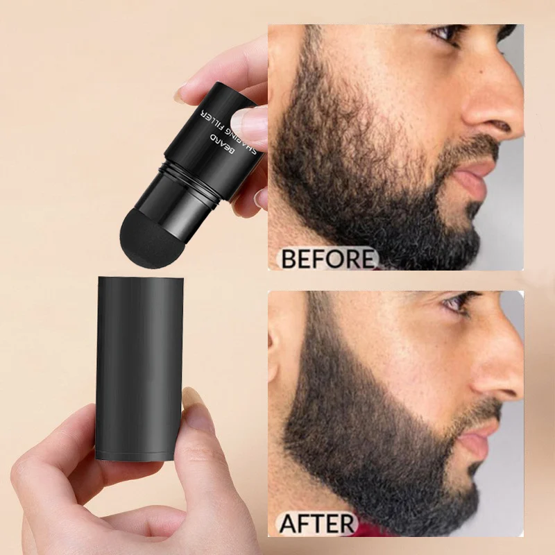 Men Beard Filling Stick Repair Stamp Hair Filler Powder Men Hair Enhance Pen Facial Hair Color Filler Pencil Hair Growth Product