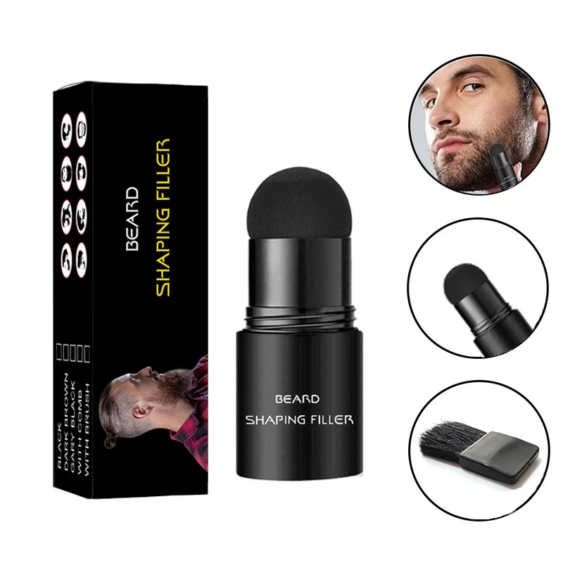 Men Beard Filling Stick Repair Stamp Hair Filler Powder Men Hair Enhance Pen Facial Hair Color Filler Pencil Hair Growth Product