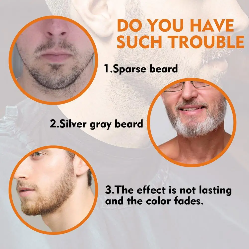 Beard Pen Beard Filler Pencil Men Black Brown 4-Tip Beard Pen Detailing Filler Moustache & Eyebrows Barber Pencil Beard Marker