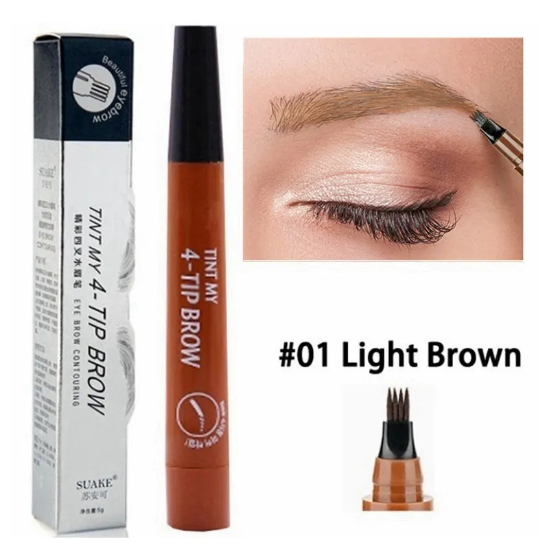4 Point Eyebrow Pencil Waterproof Liquid Eyebrow Pencil Makeup Long Lasting Microblade Eyebrow Pencil Maquillajes Para Mujer
