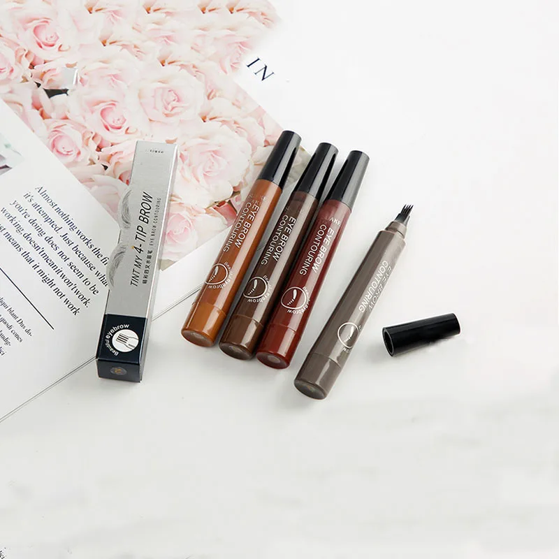 4 Point Eyebrow Pencil Waterproof Liquid Eyebrow Pencil Makeup Long Lasting Microblade Eyebrow Pencil Maquillajes Para Mujer