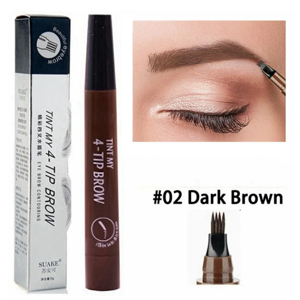 4 Point Eyebrow Pencil Waterproof Liquid Eyebrow Pencil Makeup Long Lasting Microblade Eyebrow Pencil Maquillajes Para Mujer