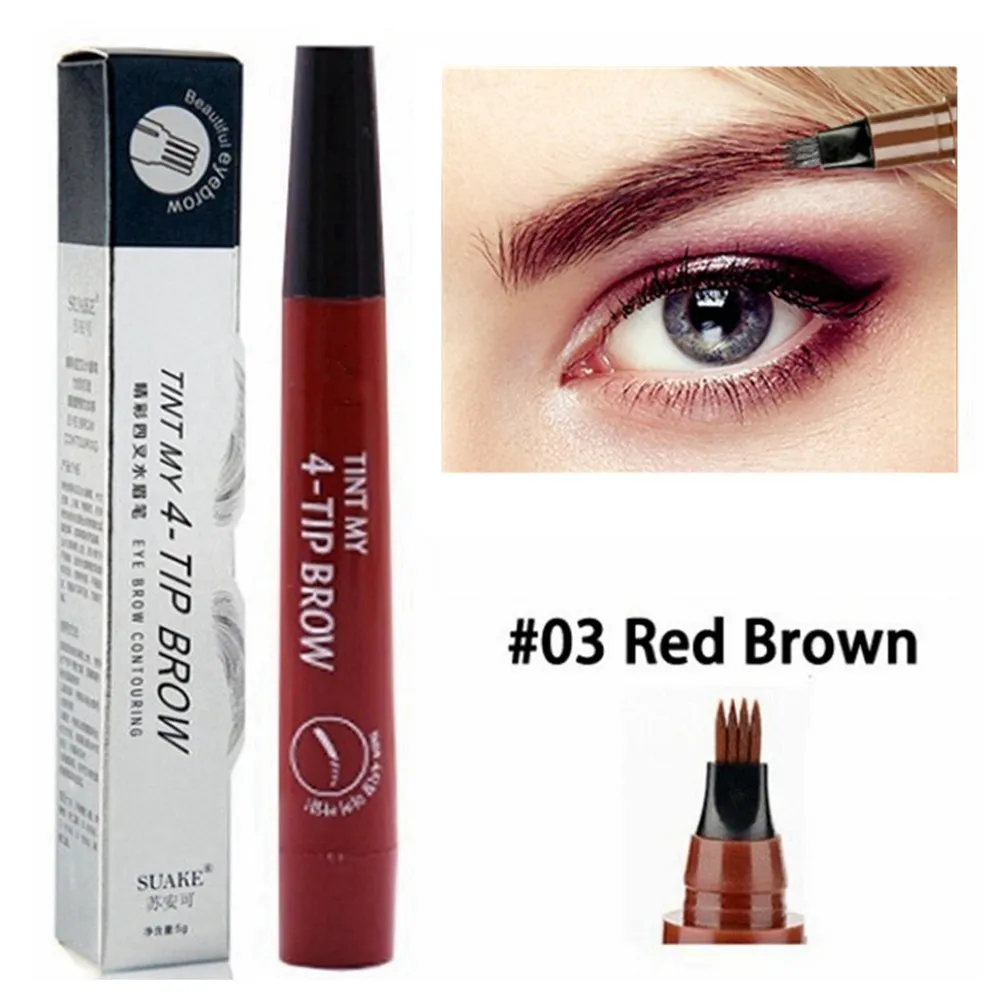 4 Point Eyebrow Pencil Waterproof Liquid Eyebrow Pencil Makeup Long Lasting Microblade Eyebrow Pencil Maquillajes Para Mujer