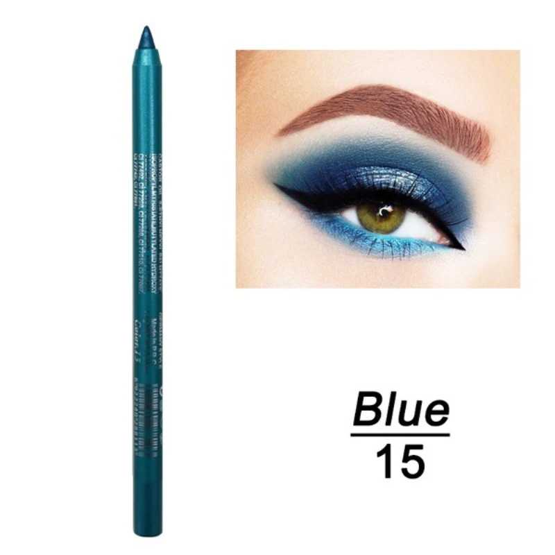 12Color Long-lasting Not Blooming Eyeliner Pencil Waterproof Pigment Eyeliner Pen Women Fashion Color Eye Makeup Cosmetics Tools