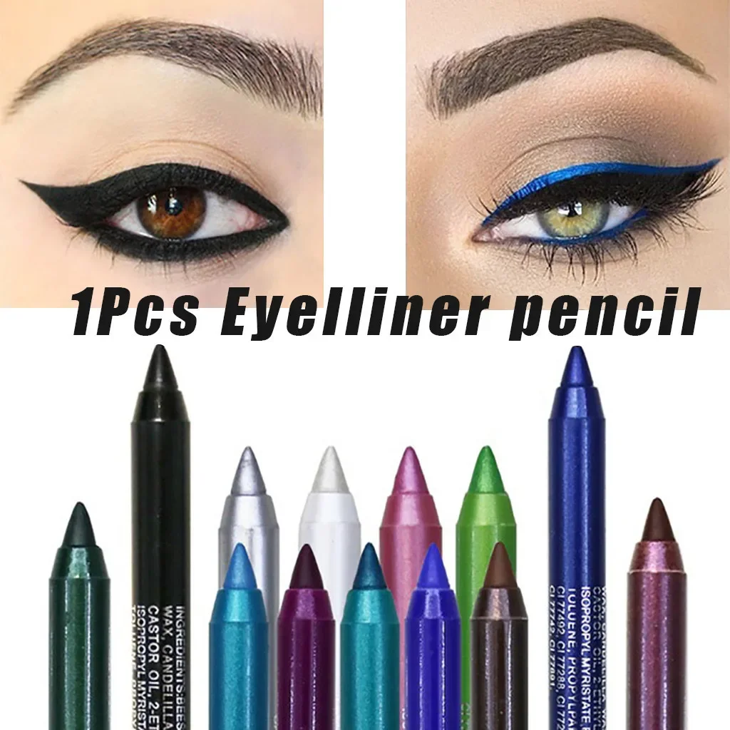 12Color Long-lasting Not Blooming Eyeliner Pencil Waterproof Pigment Eyeliner Pen Women Fashion Color Eye Makeup Cosmetics Tools