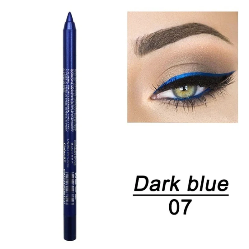 12Color Long-lasting Not Blooming Eyeliner Pencil Waterproof Pigment Eyeliner Pen Women Fashion Color Eye Makeup Cosmetics Tools