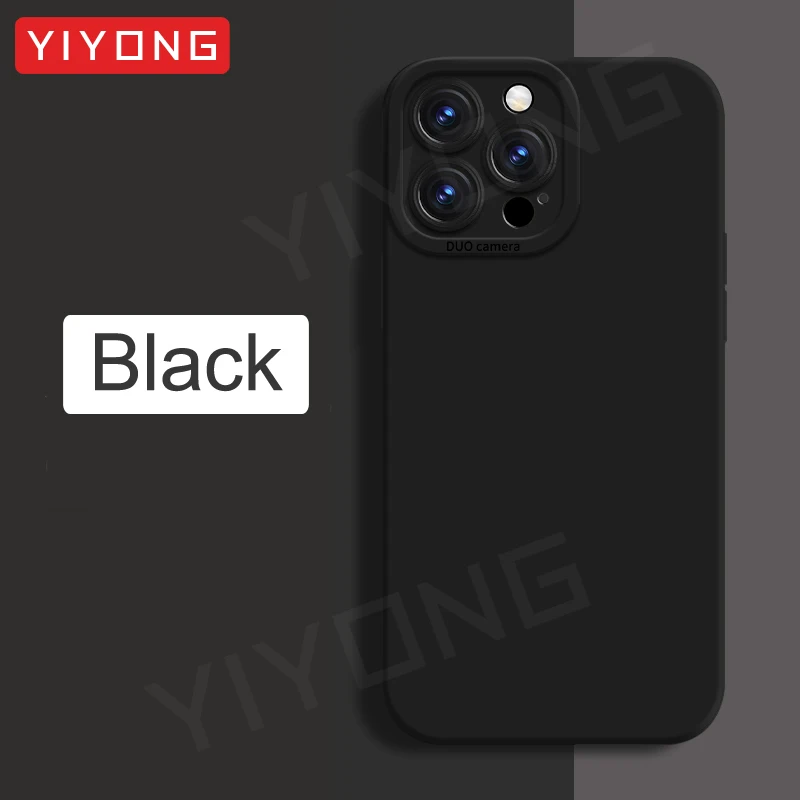 For iPhone15 Pro Max YIYONG Original Liquid Silicone Soft Cover For iPhone 15 14 11 12 13 iPhone13 Mini iPhone14 Plus Phone Case