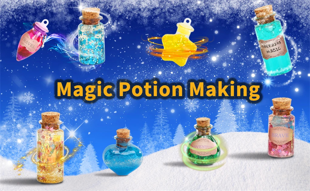 24 bottles DIY Fairy Magic Potions Kit Freeze Potion DIY Mixed Magic Wizard Potion Bottles Science Games Toys Children Gift