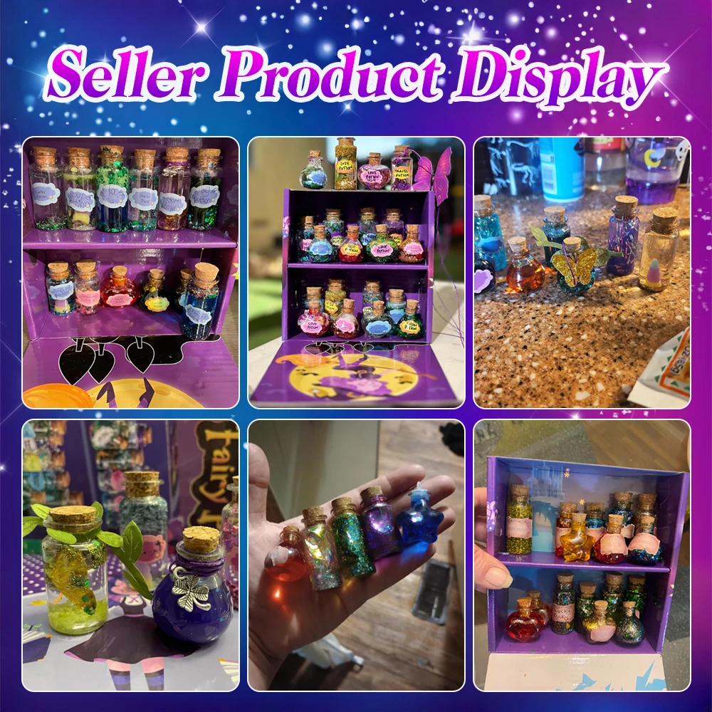 24pcs  DIY  Magical Potions Fairy Magic Potions Kit for Kids DIY Handmade Toys for Christmas Decorations Creative Art Craft Toy