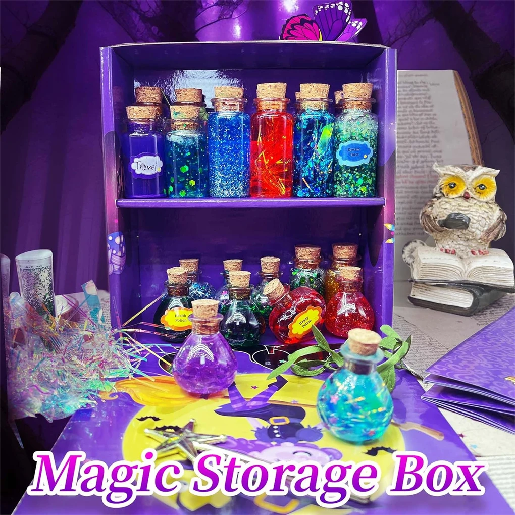 24pcs  DIY  Magical Potions Fairy Magic Potions Kit for Kids DIY Handmade Toys for Christmas Decorations Creative Art Craft Toy