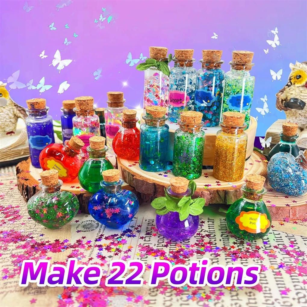 24pcs  DIY  Magical Potions Fairy Magic Potions Kit for Kids DIY Handmade Toys for Christmas Decorations Creative Art Craft Toy