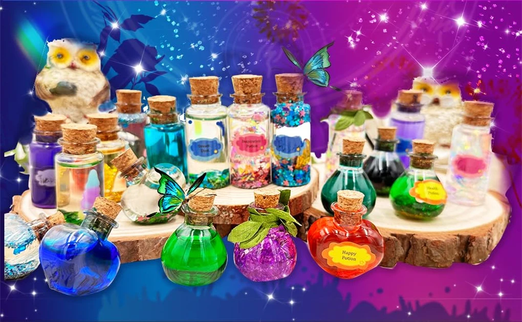 DIY Magical Potions DIY Handmade Toys Christmas Fairy Magic Potions Kit for Kids Halloween Decorations Toy 20/22 Bottles